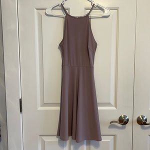 Purple High Neck Dress